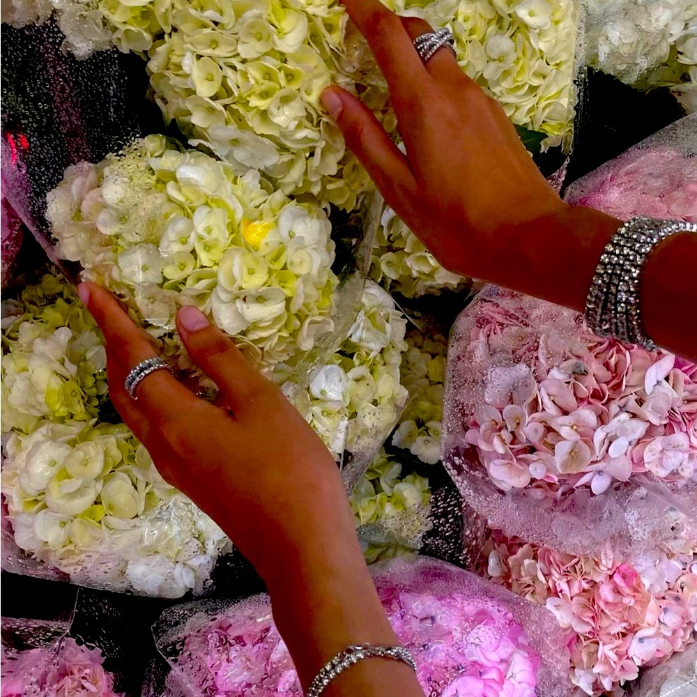 Lush Realistic Silk Hydrangea Stem | Artificial | Gift Party Wedding Home Decor